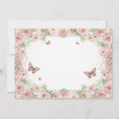 水彩エレガントフローラ赤面ピンクキンセアニェラ セーブザデート (裏面)