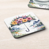 水彩エレガントフローラ コースター (左側)
