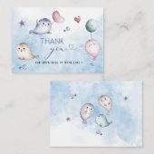 水彩エレガントベビーシール赤ちゃん感謝していシャワーユー ノートカード (正面/裏面)