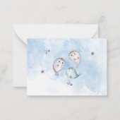 水彩エレガントベビーシール赤ちゃん感謝していシャワーユー ノートカード (裏面)