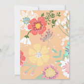 水彩エレガントマザーズデーの朝食ベイビーシャワー 招待状 (裏面)