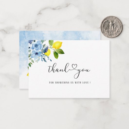 水彩エレガントメイン絞りブライダルシャワー ノートカード (正面/裏面インサイチュ)