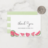 水彩エレガントメロンの赤ん感謝していだけ ノートカード (正面/裏面インサイチュ)