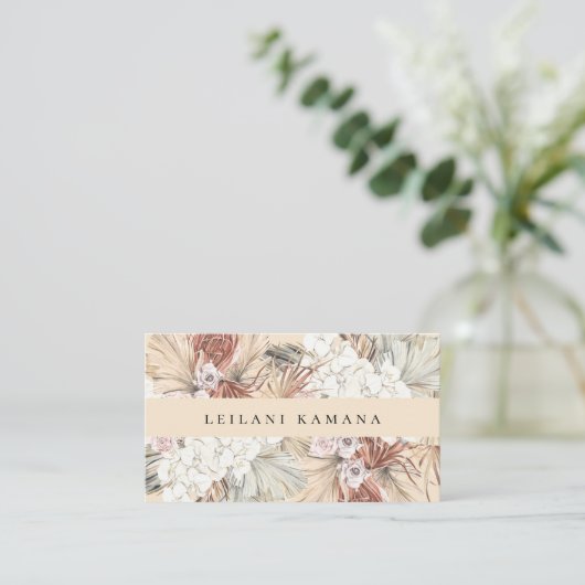 水彩エレガント乾燥ボホシャンパン 名刺 (スタンド正面)