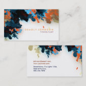 水彩エレガント抽象芸術数々の色 名刺 (正面/裏面)