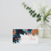 水彩エレガント抽象芸術数々の色 名刺 (スタンド正面)