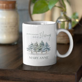 水彩エレガント林パーソナライズされた コーヒーマグカップ