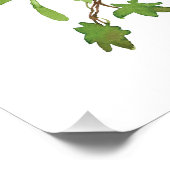 水彩エレガント柑橘系ピンクの花ベビーショウェ ポスター (コーナー)