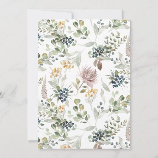 水彩エレガント牡丹フローラ誕生会 招待状 (裏面)