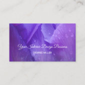 水彩エレガント紫チューリップ 名刺 (正面)
