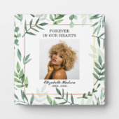 水彩エレガント緑の額縁写真 フォトプラーク (正面)