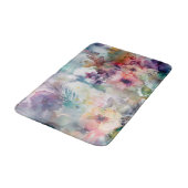 水彩エレガント花模様 バスマット (アングル)