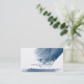 水彩エレガント(ばちゃばちゃ)跳ねるブシンプルルー 名刺 (スタンド正面)