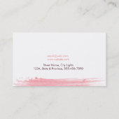 水彩エレガント（ばちゃばちゃ）跳ねる抽象芸術 名刺 (裏面)