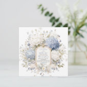 水彩エレガント  サムシングブルー  ブライダルシャワー 招待状 (スタンド正面)