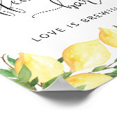 水彩エレガント レモン カフェバー サイン (角)