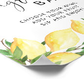 水彩エレガント レモン サングリア バー サイン (角)