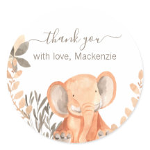 水彩エレファントサファリベイビーシャワー