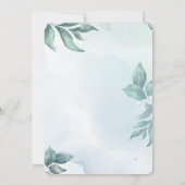 水彩エレファントブルーバラベビーシャワー 招待状 (裏面)