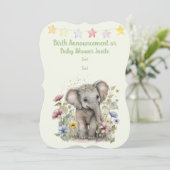 水彩エレファントベビー発表フラットカード (スタンド正面)