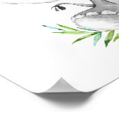 水彩エレファントボーイ赤ちゃんシャワーバナー ポスター (角)