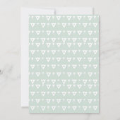 水彩エレファントミントグリーンフローラ1st誕生日 招待状 (裏面)