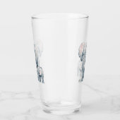 水彩エレファント&カーフ自然アニマルアート タンブラーグラス (右)