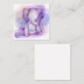 水彩エレファント(金ゴールド付フェイク) | ノートカード (正面/裏面)