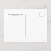 水彩エヴァグリーンアンドホリーベリーズリース シーズンポストカード (裏面)