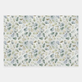 水彩オイスターシェルギフトラップ ラッピングペーパーシート (正面3)