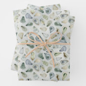 水彩オイスターシェルギフトラップ ラッピングペーパーシート (インサイチュ)