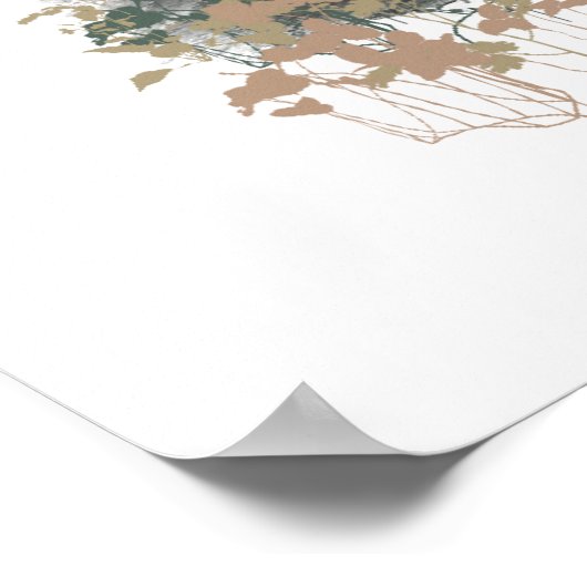 水彩オオカミの母と子のアート ポスター (角)