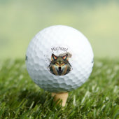 水彩オオカミの耳音 ゴルフボール (インサイチュ 木)