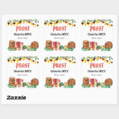 水彩オクトーバーフェストドイツパーティー スクエアシール (シート)