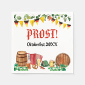 水彩オクトーバーフェストドイツパーティー スタンダードカクテルナプキン (正面)
