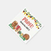 水彩オクトーバーフェストドイツパーティー スタンダードカクテルナプキン (角)