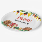 水彩オクトーバーフェストドイツパーティー ペーパープレート (アングル)