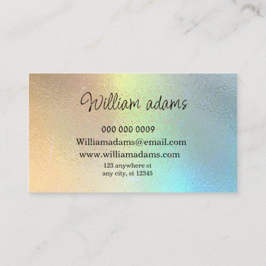 水彩オパール背景名刺 名刺 (裏面)