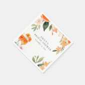 水彩オペロール スプリッツ ブライダルシャワー スタンダードカクテルナプキン (角)