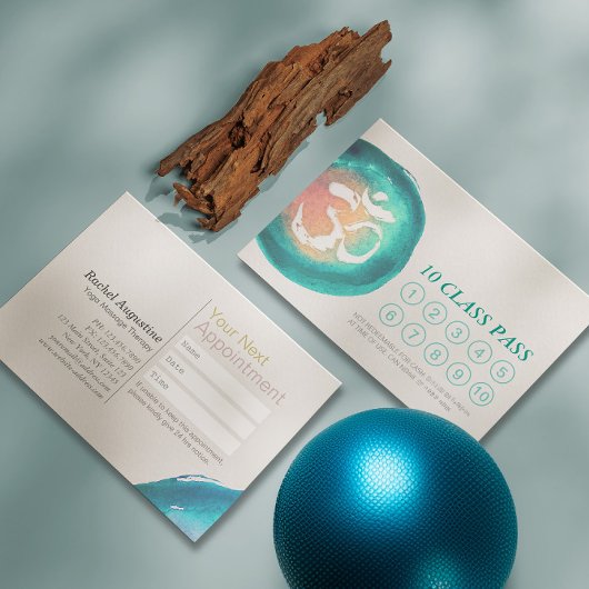 水彩オムサインYOGA 10クラスパスアポイントメント 予約カード