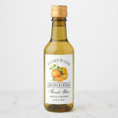 水彩オランジェロ結婚ズミ感謝していニ ワインラベル (正面)