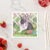 水彩オランダラビットイースターエッグ スタンダードカクテルナプキン (インサイチュ)