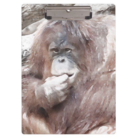 水彩オラン2 クリップボード (正面)