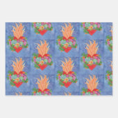 水彩オリジナルワンオブアkindミランダデザイン ラッピングペーパーシート (正面)