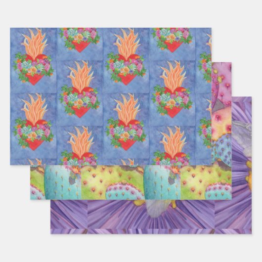 水彩オリジナルワンオブアkindミランダデザイン ラッピングペーパーシート (セット)