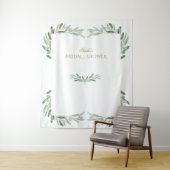水彩オリーブのブライダルシャワー フォトブース プロップ タペストリー (インサイチュ)
