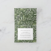 水彩オリーブの枝の葉ベビーシャワーパーティー 案内状 (内部)