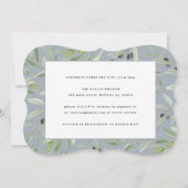 水彩オリーブの枝の葉ベビーシャワーパーティー 案内状 (裏面)