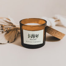 水彩オリーブの枝の葉ベビーシャワーパーティー