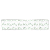 水彩オリーブの枝パターン ショートテーブルランナー (横)